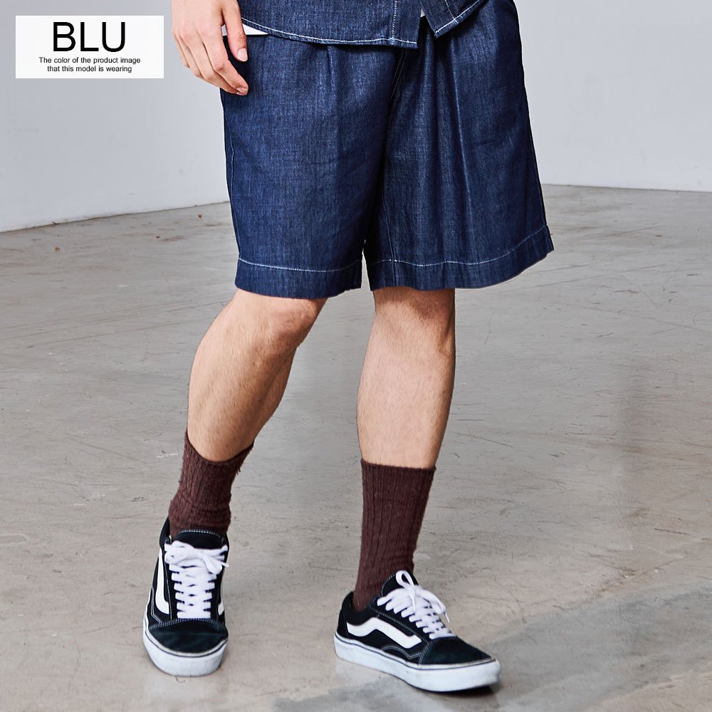 CavariA ハーフパンツ メンズ ブランド アメカジ デニム ワイド