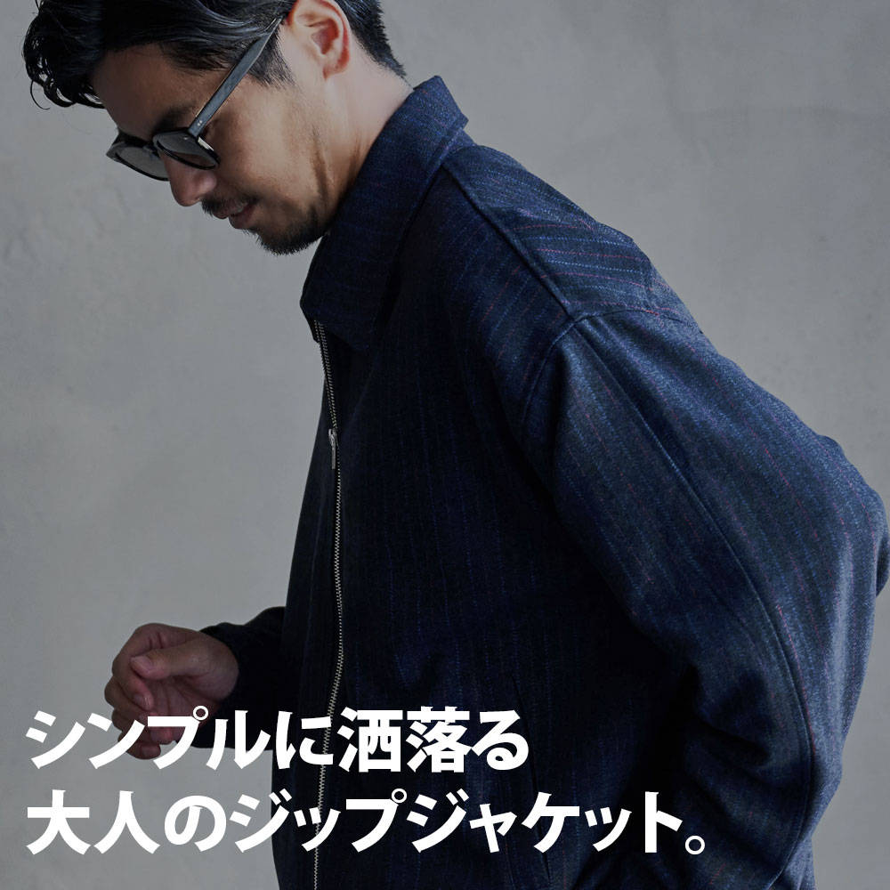 CavariA（キャバリア） ジャケット メンズ ショート丈 ストライプ 