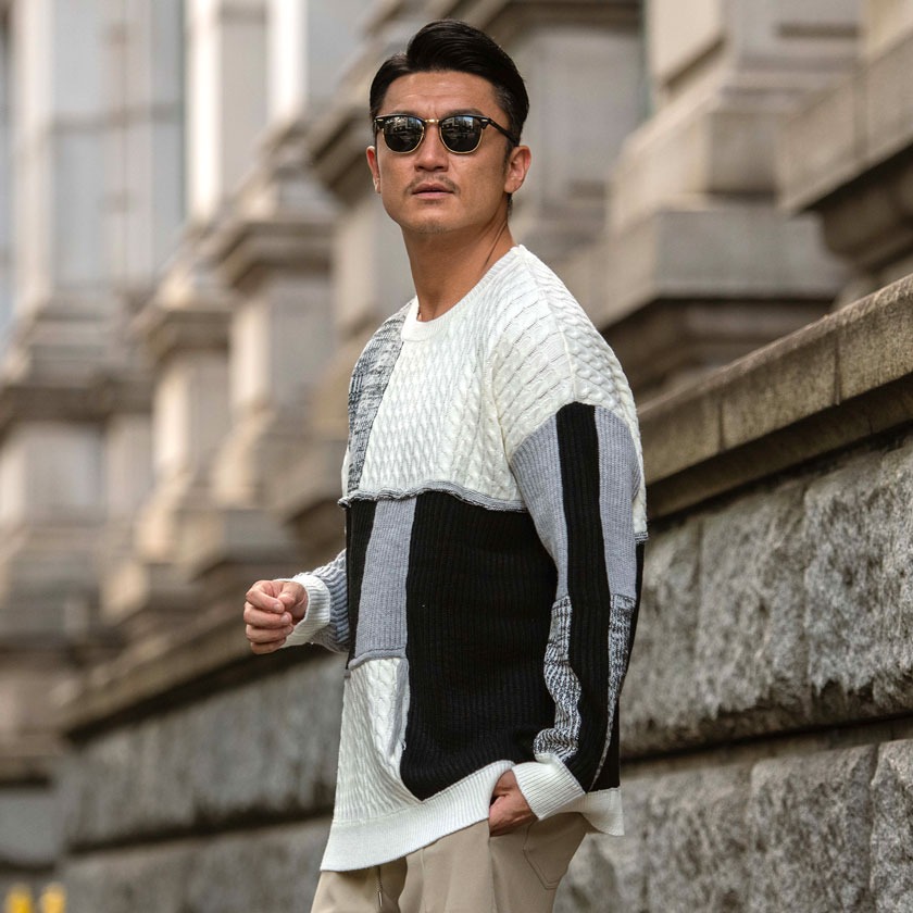 白黒 パッチワーク コリアン クール オシャレ オルチャン イケメン デート デ