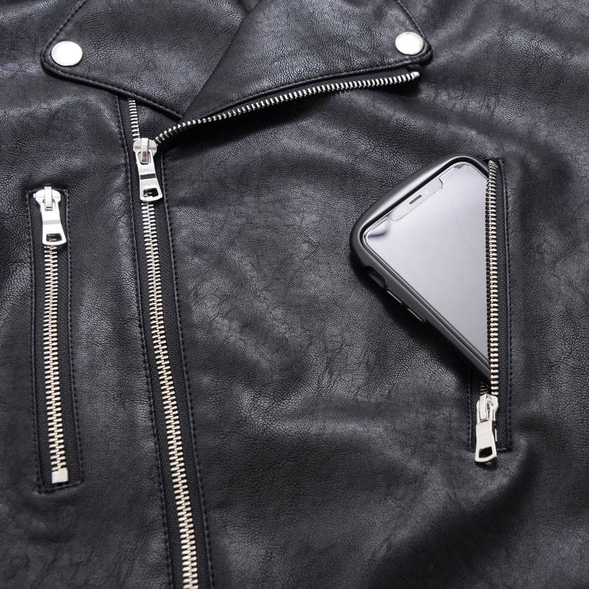 CavariA ライダース ジャケット メンズ 50代 ダブル 革ジャン PU
