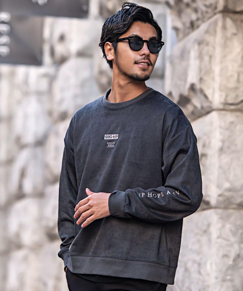 CavariA（キャバリア） トレーナー メンズ 長袖 ブランド ネックレス