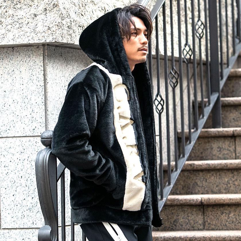 CavariA ファーパーカー メンズ ブランド おしゃれ アウター