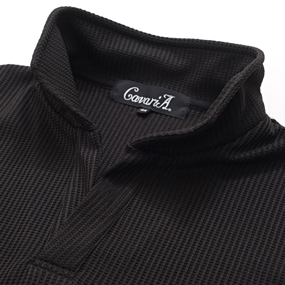 CavariA（キャバリア） ポロシャツ メンズ 半袖 ブランド ワッフル生地