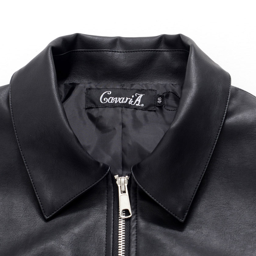 CavariA レザージャケット メンズ 合成皮革 ライダース 大きい