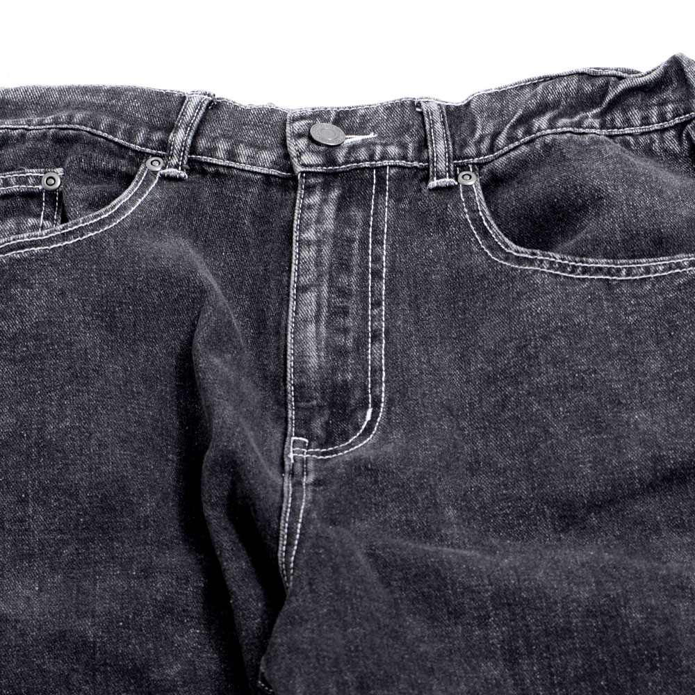 デニムパンツ メンズ ワイドパンツ 太め ジーンズ ジーパン バギー ストレート ゆったり 黒 40代 50代 | CavariA | 11