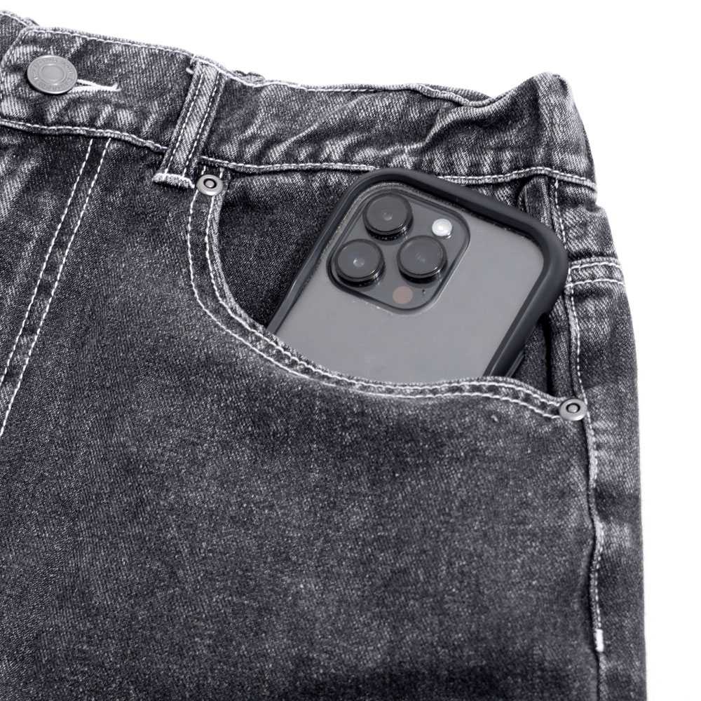 デニムパンツ メンズ ワイドパンツ 太め ジーンズ ジーパン バギー ストレート ゆったり 黒 40代 50代 | CavariA | 13
