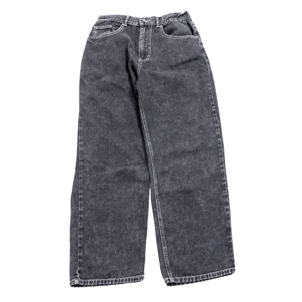 デニムパンツ メンズ ワイドパンツ 太め ジーンズ ジーパン バギー ストレート ゆったり 黒 40代 50代 | CavariA | 17