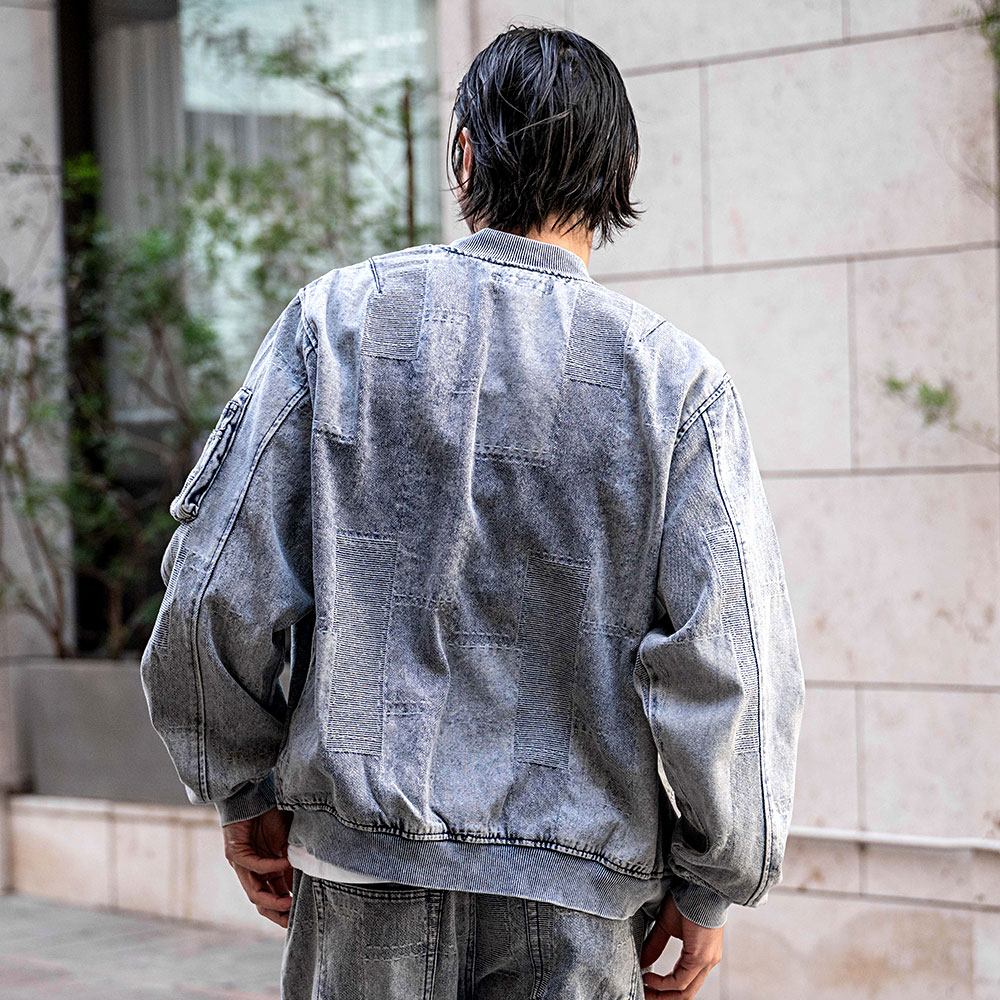 CavariA（キャバリア） MA-1 メンズ おしゃれ デニムジャケット 