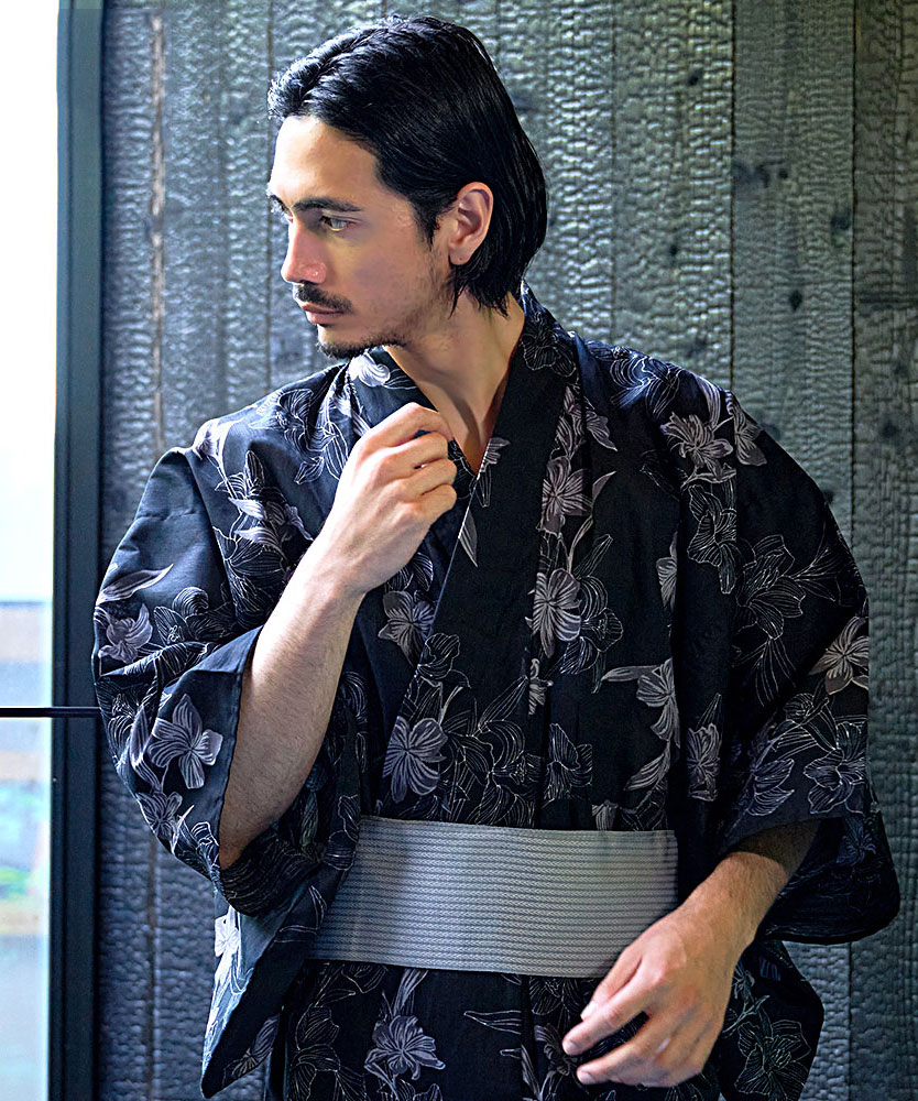 浴衣 メンズ 2025 父の日 ギフト 実用的 夏用 部屋着 2点セット 贈り物 LL XL 大きいサイズ 作り帯 祭り 花火大会 30代 40代 50代 60代 綿100% 敬老の日 | CavariA | 04