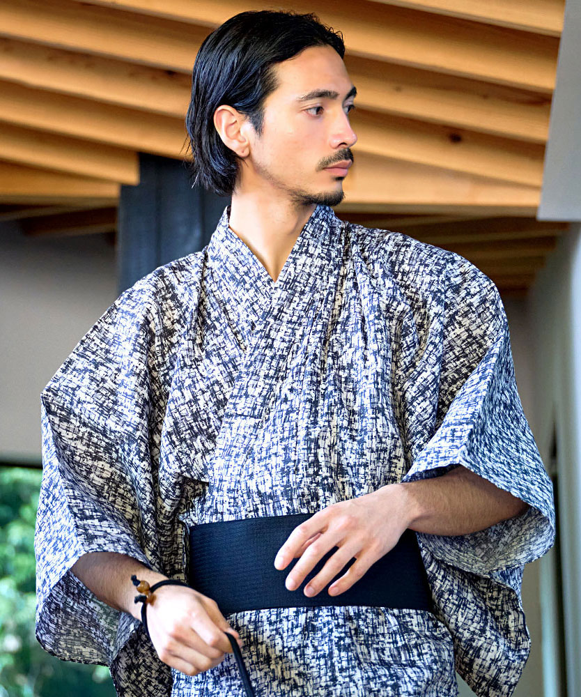 浴衣 メンズ 2025 父の日 ギフト 実用的 夏用 部屋着 2点セット 贈り物 LL XL 大きいサイズ 作り帯 祭り 花火大会 30代 40代 50代 60代 綿100% 敬老の日 | CavariA | 02