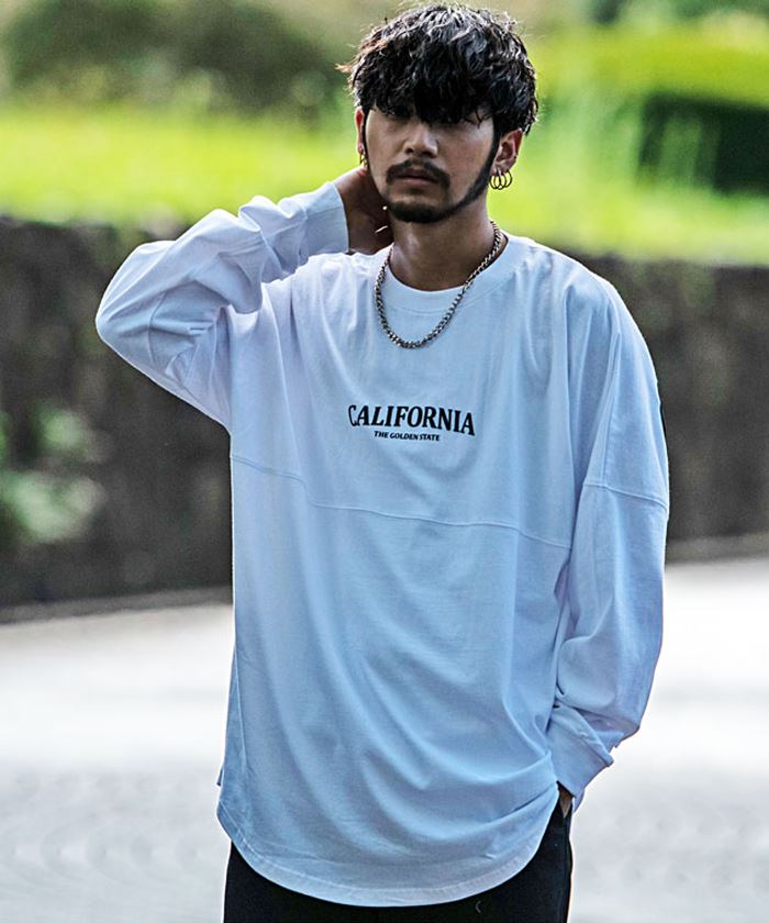 長袖Tシャツ メンズ ブランド おしゃれ 大きいサイズ 長袖 トップス ロンT クルーネック 発砲プリント CavariA 秋 冬 30代 40代 50代 ファッション｜silverbulletxfuga｜07