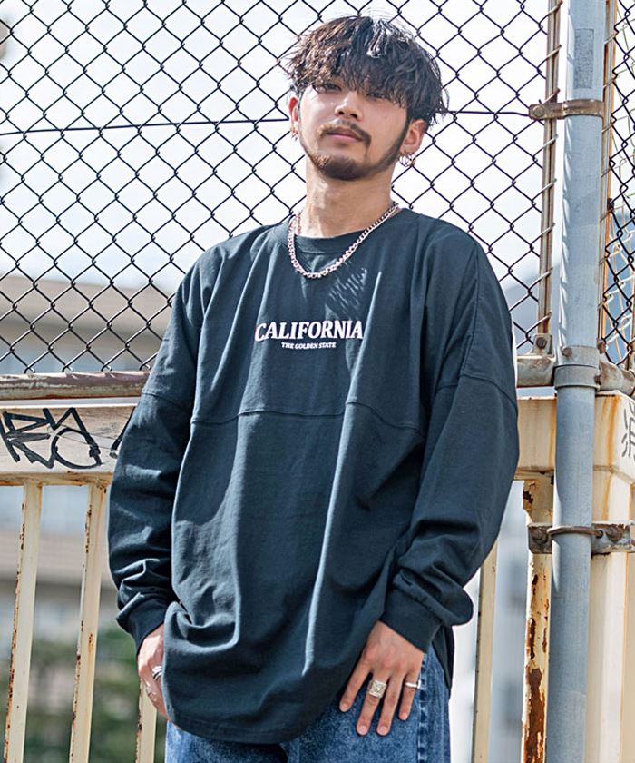 長袖Tシャツ メンズ ブランド おしゃれ 大きいサイズ 長袖 トップス ロンT クルーネック 発砲プリント CavariA 秋 冬 30代 40代 50代 ファッション｜silverbulletxfuga｜02