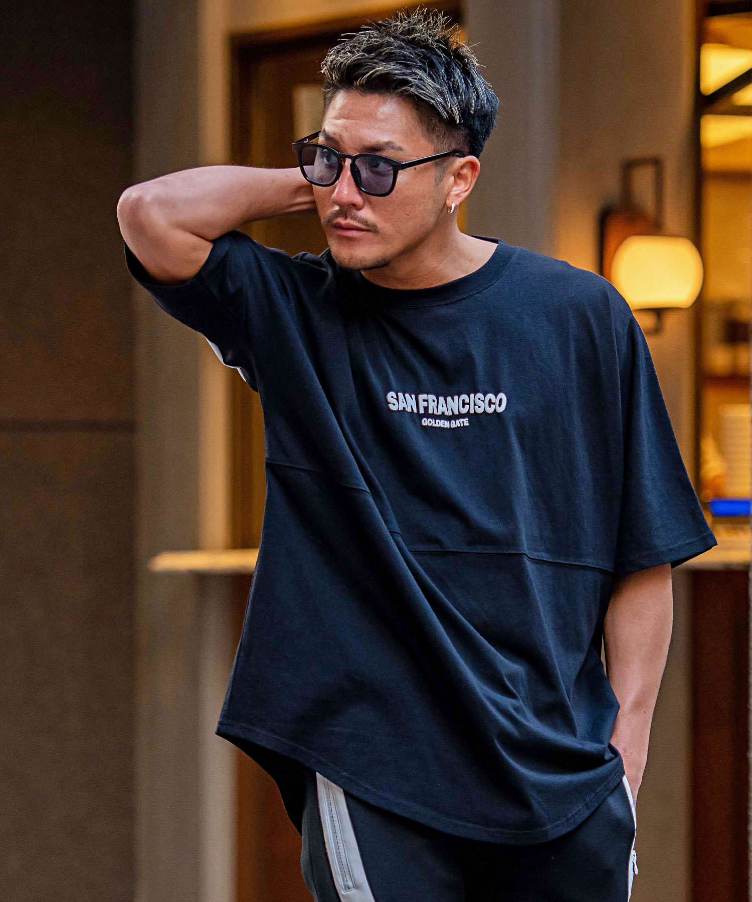 お兄系　平成　 Cavari A グレー Tシャツ Lサイズ cast24-31.jpg