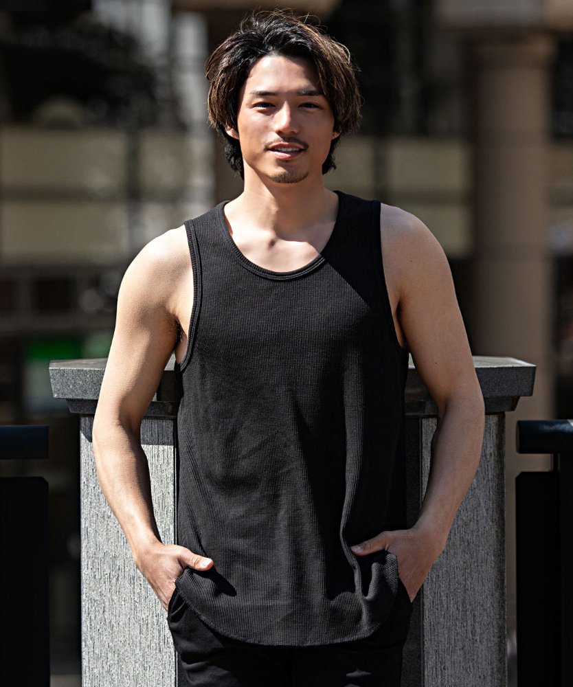 CavariA Tシャツ タンクトップ メンズ おしゃれ ノースリーブ