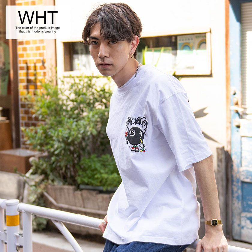 CavariA Tシャツ メンズ ブランド おしゃれ 半袖 発砲プリント