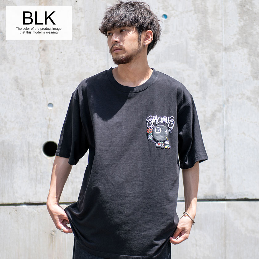 joker クルーネック Tシャツ メンズ 長袖 黒Tシャツ 夏 夏物 春