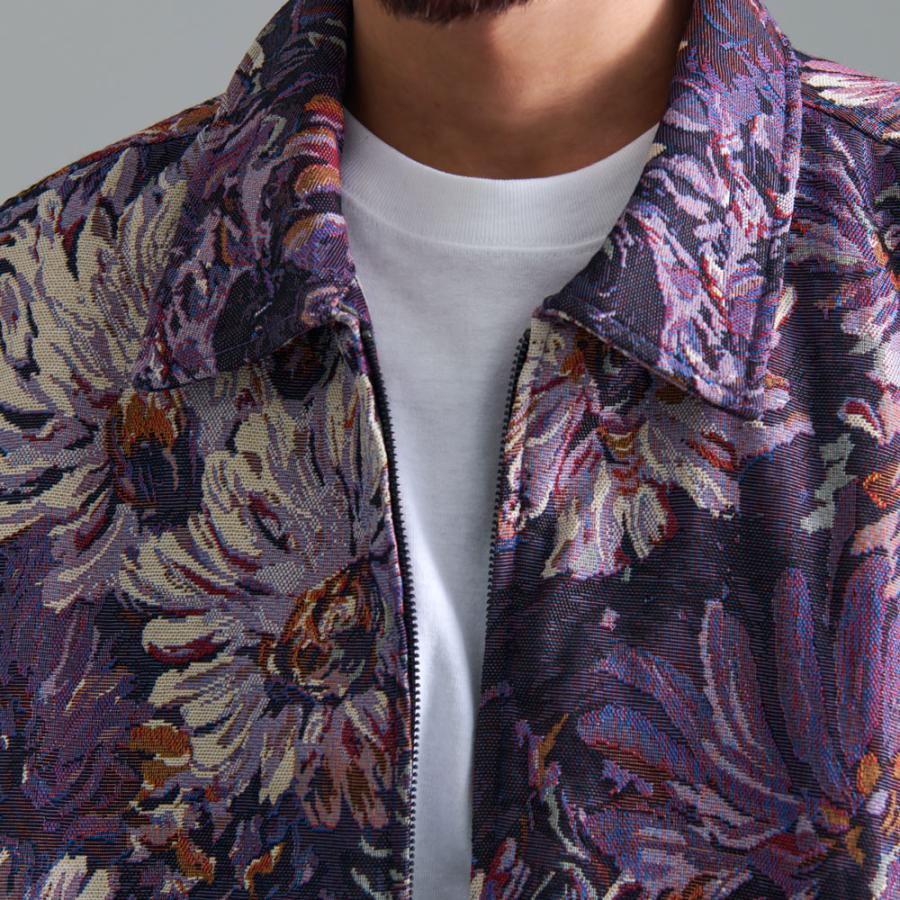ブルゾン メンズ アウター 長袖 ジャケット 大きいサイズ ゆったり ゴブラン織り 花柄 総柄｜silverbulletxfuga｜15