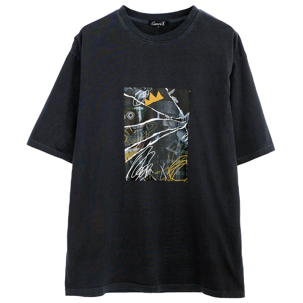 お兄系 平成 Cavari A グレー Tシャツ Lサイズ CavariA Tシャツ メンズ ブランド 半袖 古着風 大きいサイズ