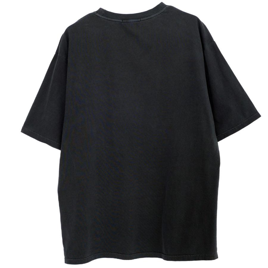 Tシャツ メンズ ブランド 半袖 古着風 大きいサイズ プリント クルーネック 黒 M L コットン(郵)｜silverbulletxfuga｜18