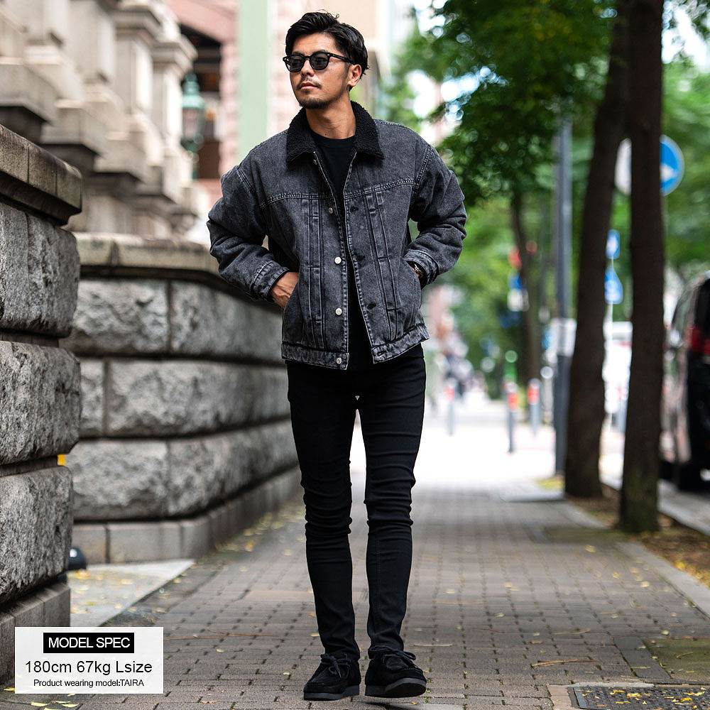 CavariA（キャバリア） デニムジャケット メンズ 裏ボア Gジャン