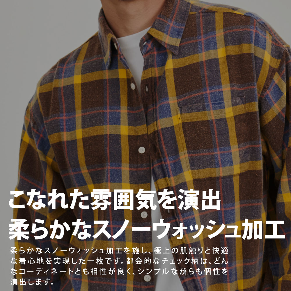 CavariA（キャバリア） チェックシャツ メンズ ブランド 長袖