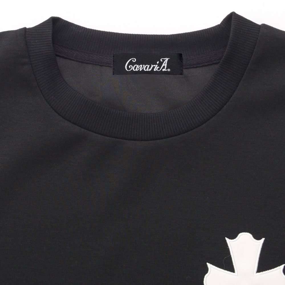 CavariA（キャバリア） Tシャツ メンズ 半袖 ブランド 十字架 ワッペン