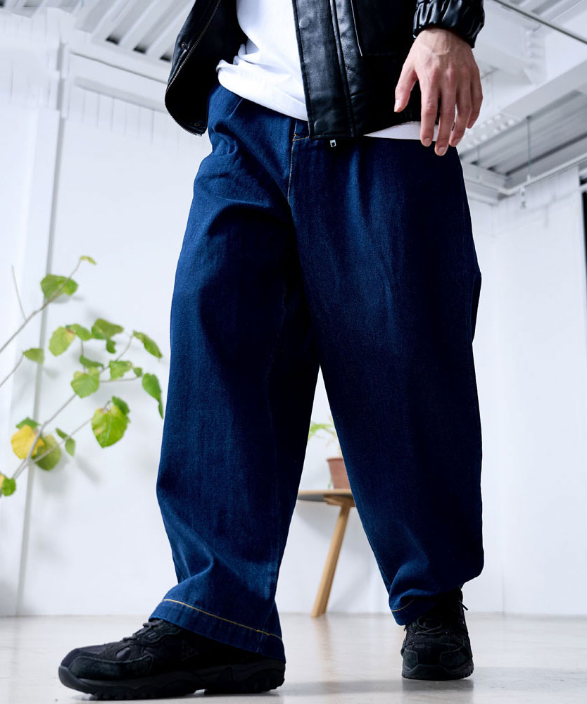 オレポレ ダークブルーデニムパンツ 50's Lee 101Z センター赤タグ デニムパンツ 濃紺良雰囲気 実寸