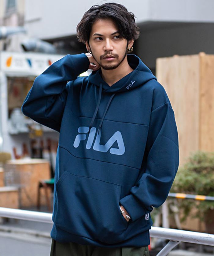 Baby blue fila clearance hoodie