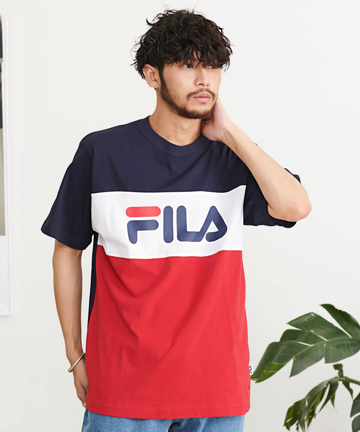 新品タグ付き　フィラ　半袖シャツ FILA tシャツ 「FILA／フィラ」ポケット付き ワンポイント刺繍
