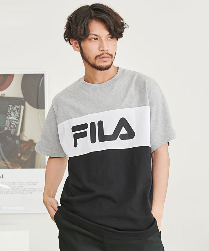 FILA(フィラ)★MEN'S_グローバルライン半袖Ｔシャツ FILA フィラ Tシャツ Men's デザインプリント半袖Tシャツ 半袖