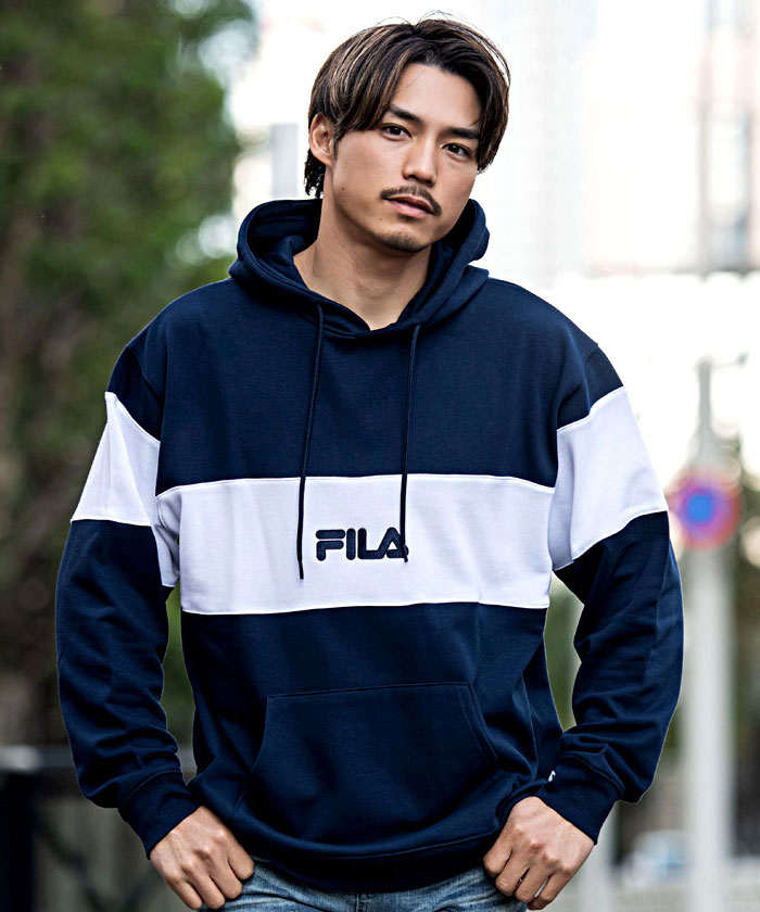 FILA フィラ パーカー メンズ 長袖 ブランド おしゃれ プルオーバー ロゴ 刺繍 黒 レディー...