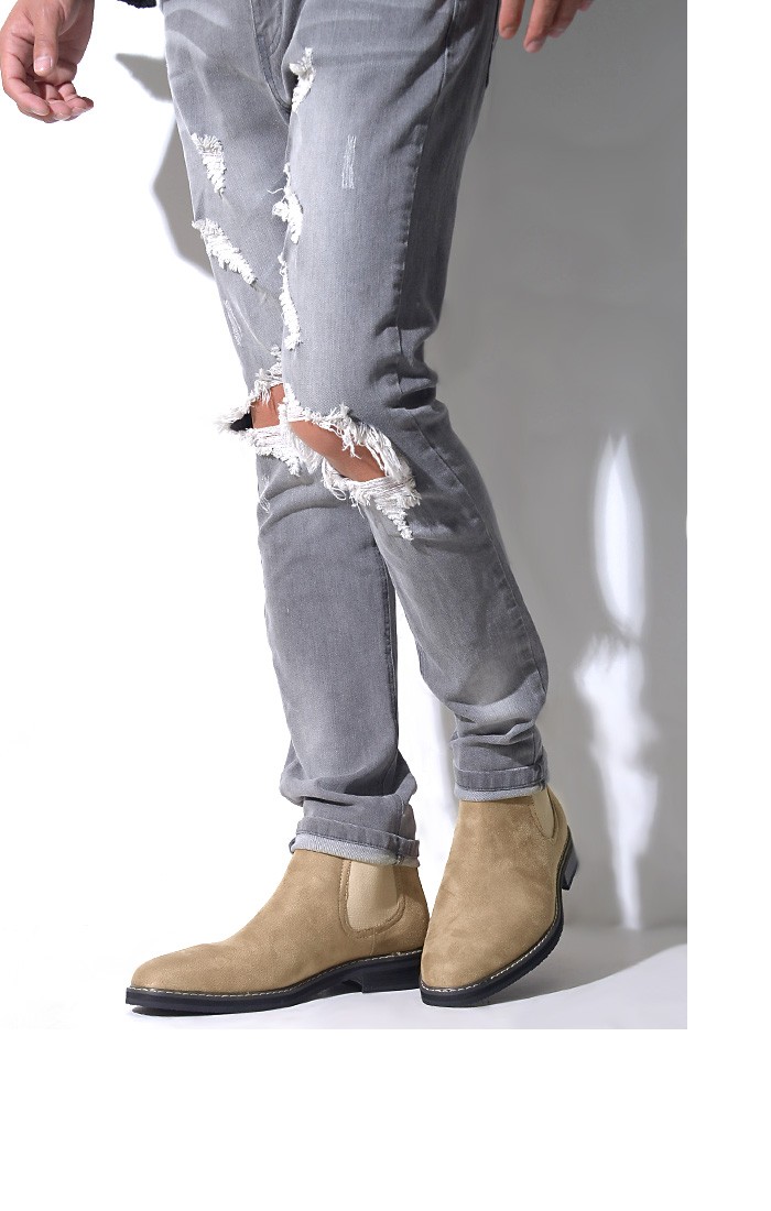 Punto Blanco ブラウン スエードブーツ SILVER BULLET（シルバーバレット） サイドゴアブーツ メンズ スエード