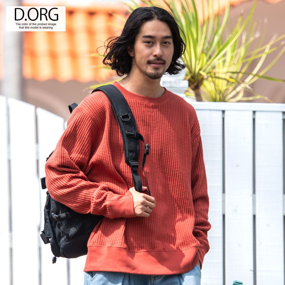 Tシャツ メンズ 長袖 無地 インナー ワッフル サーマル 大きいサイズ トレーナー JEMORGAN 白 黒 春 秋 冬 | JEMORGAN | 10
