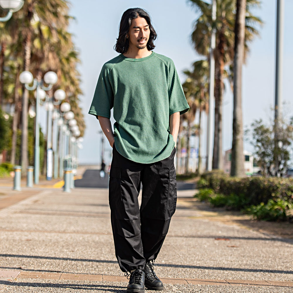 マルジェラ インサイドアウト ラグラン tシャツ ブラック カーキ 52 XXL JEMORGAN（ジェーイーモーガン） Tシャツ メンズ 半袖 ブランド