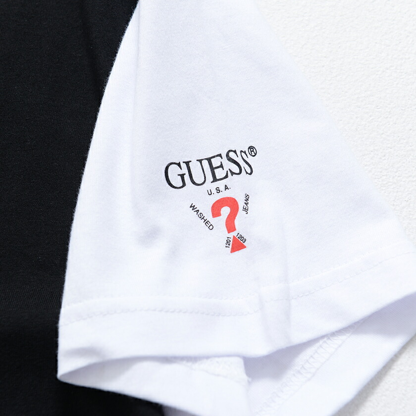 半袖Tシャツ メンズ GUESS ゲス リフレクト プリント 綿 M L XL クルーネック ゆったり ユニセックス 春 夏