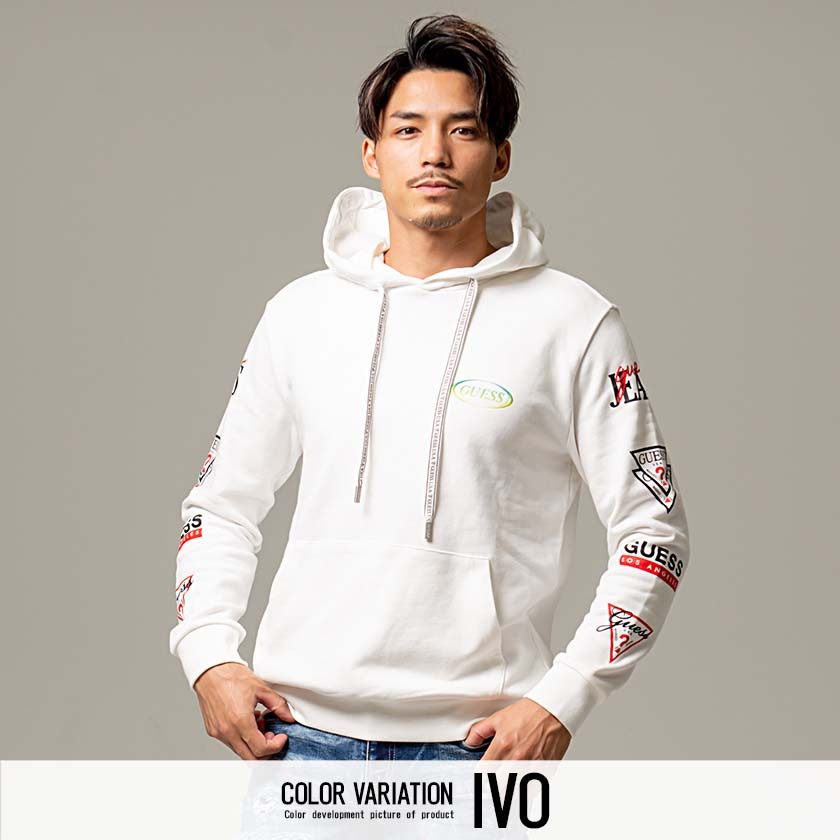 Guess ゲス パーカー メンズ フーディー スウェット プルオーバー プルパーカー ユニセックス カジュアル ストリート 韓国ファッション 秋 冬 Koch Blumen De