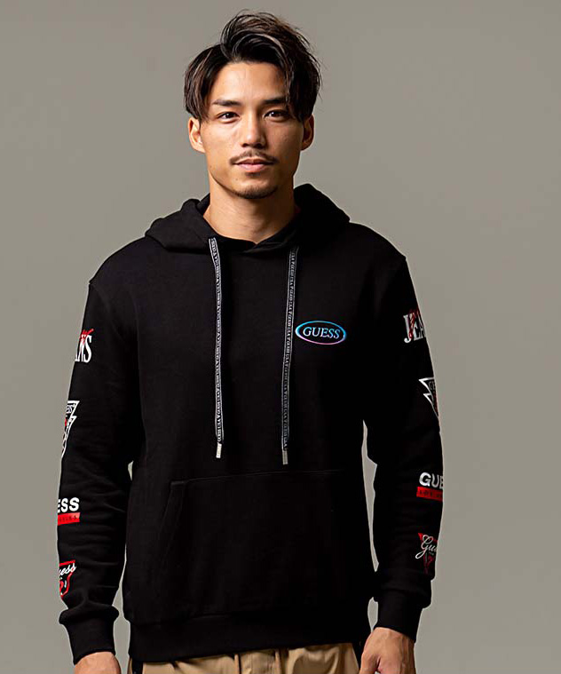 GUESS ゲス パーカー メンズ フーディー スウェット プル