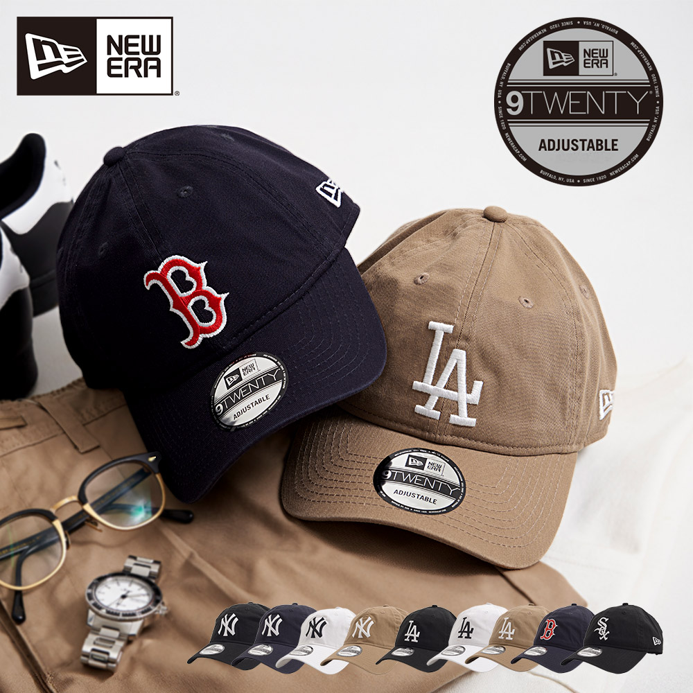 NEW ERA ニューエラ キャップ 9TWENTY ドジャース ヤンキース メンズ レディース キッズ ゴルフ ロゴ刺繍 白 黒 | NEW ERA