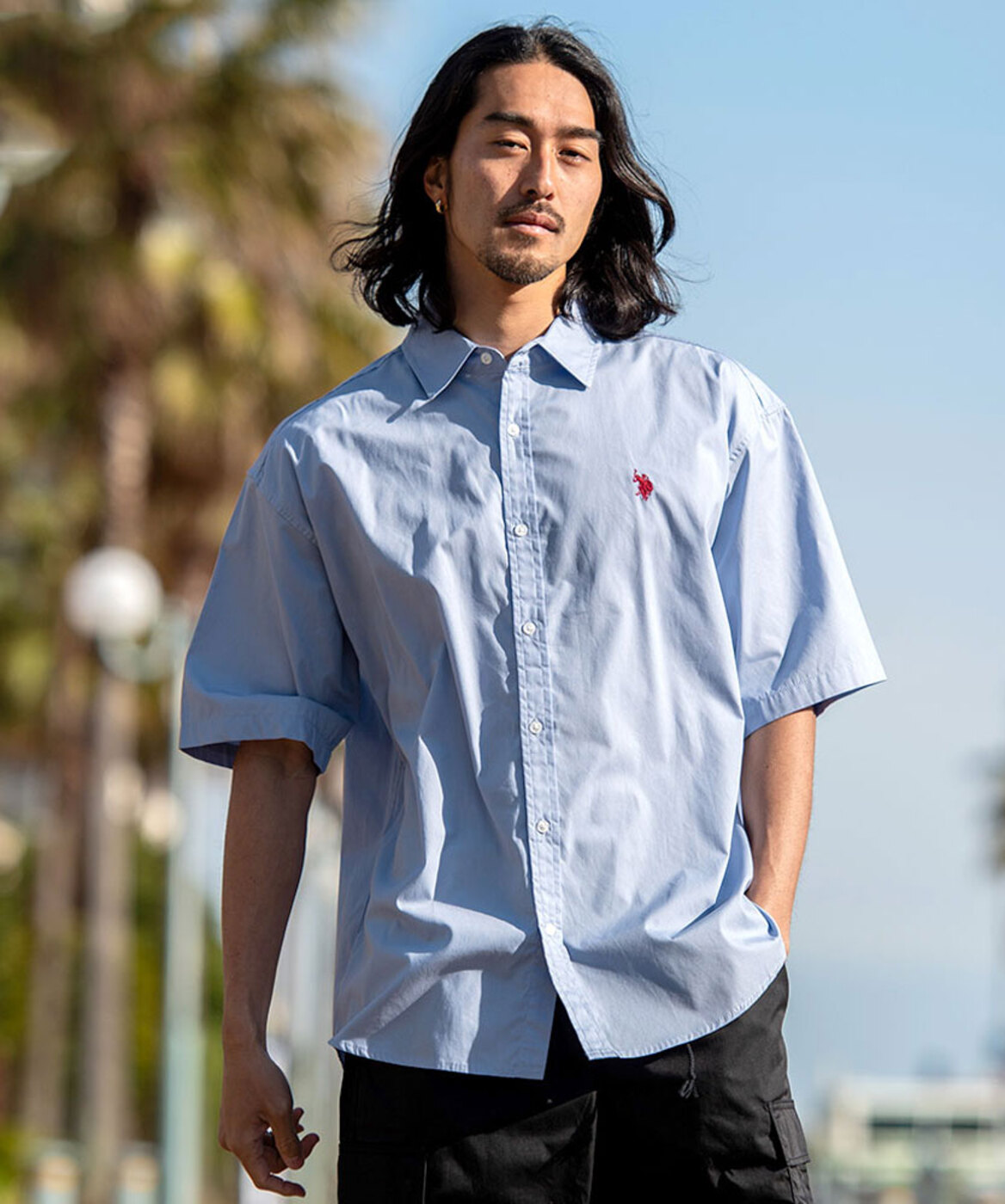 シャツ メンズ 半袖 ブランド U.S. POLO ASSN. 綿 カジュアル ストライプ 無地 ワンポイント 刺繍 大きいサイズ 40代 50代 爆買