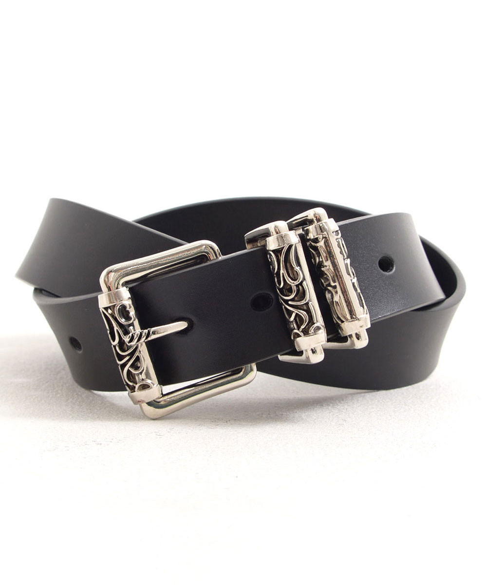 CavariA（キャバリア） ベルト メンズ 本革 牛革 レザー スクエア