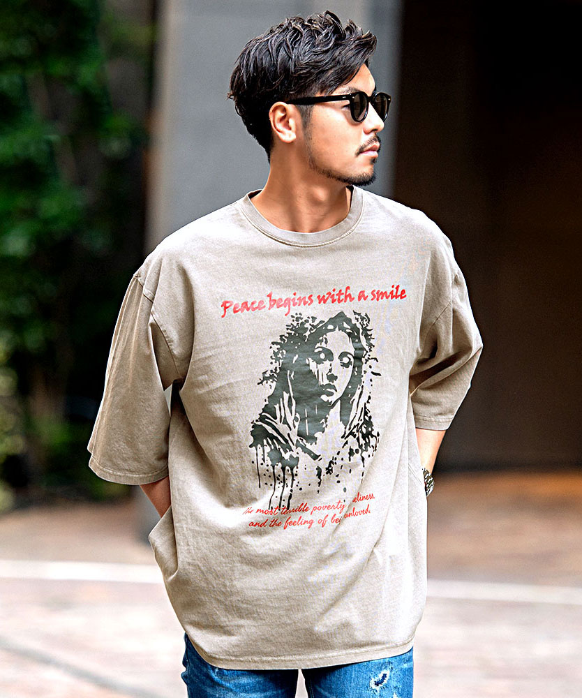 SILVER BULLET Tシャツ メンズ 半袖 大きいサイズ ピグメント 古着風 