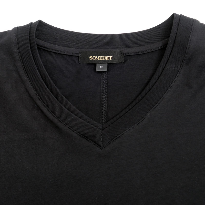 SOMEDIFF（サムディフ） Tシャツ メンズ 長袖 ブランド 厚手 無地 綿