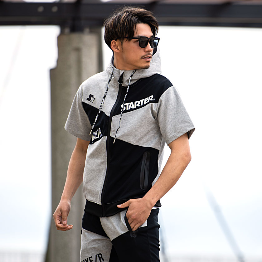 LUXE/R（ラグジュ） パーカー メンズ 半袖 ゴルフ セットアップ対応