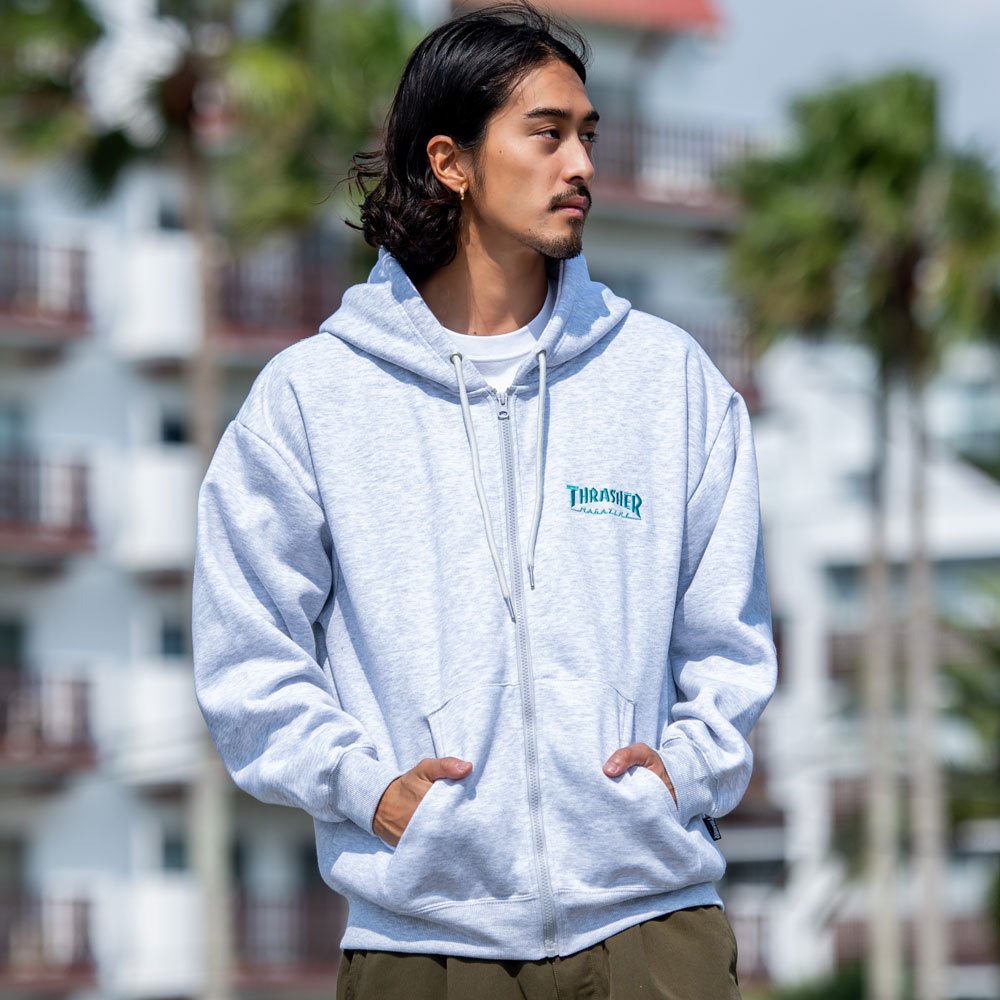THRASHER（スラッシャー） パーカー ジップアップ メンズ 大きいサイズ