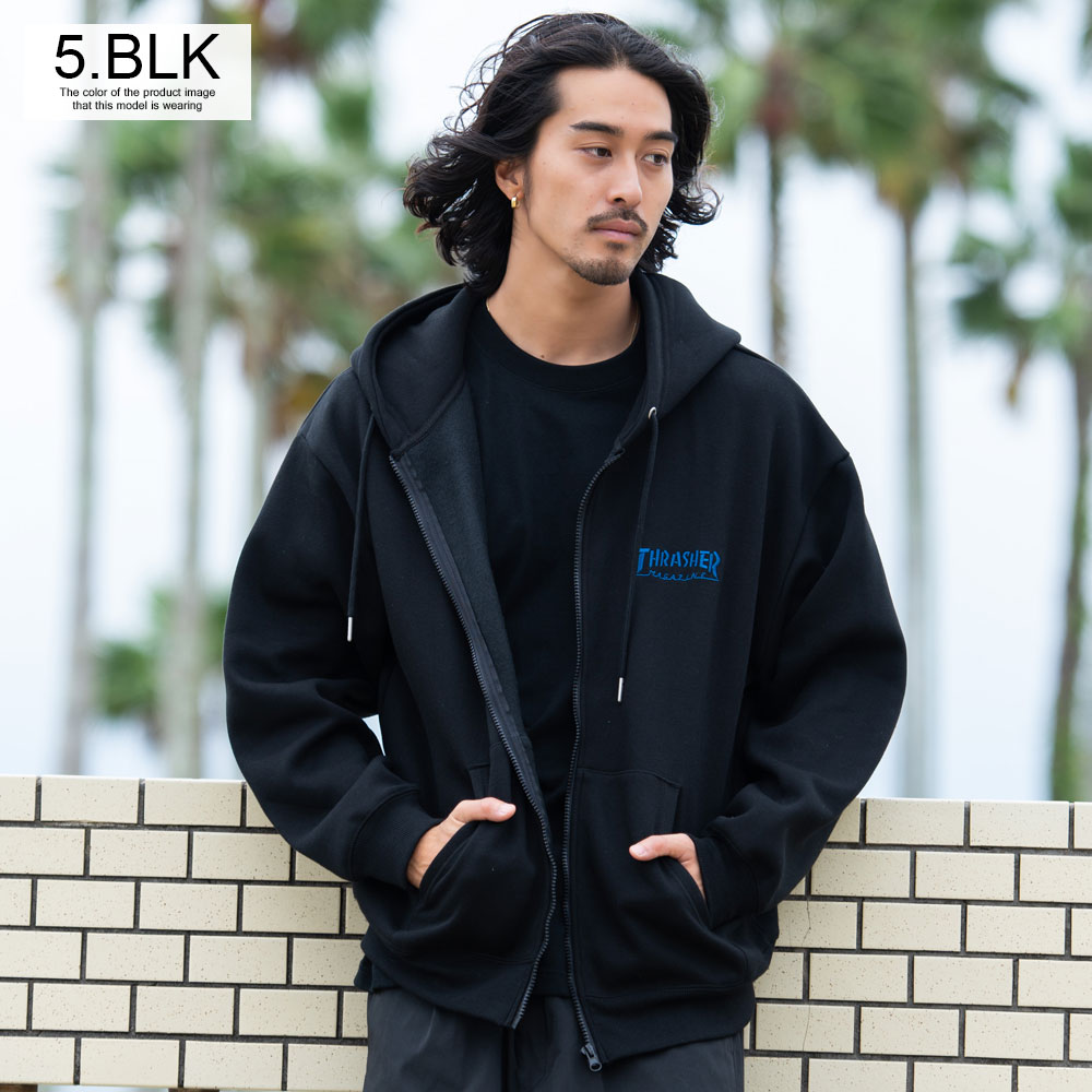 THRASHER（スラッシャー） パーカー ジップアップ メンズ 大きいサイズ