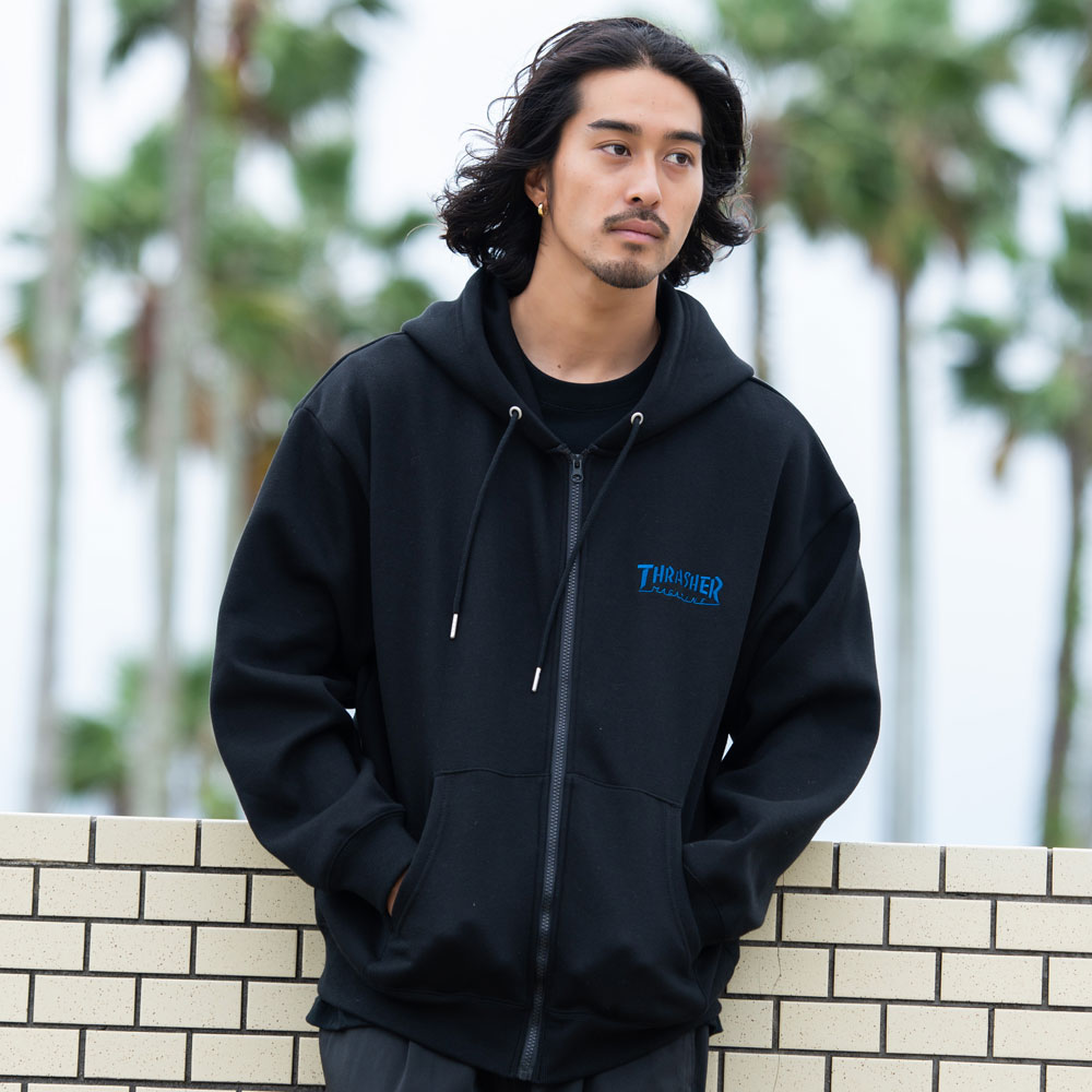 THRASHER（スラッシャー） パーカー ジップアップ メンズ 大きいサイズ