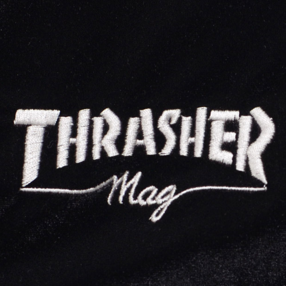 THRASHER（スラッシャー） スカジャン メンズ 別珍 ベロア 刺繍 ロゴ
