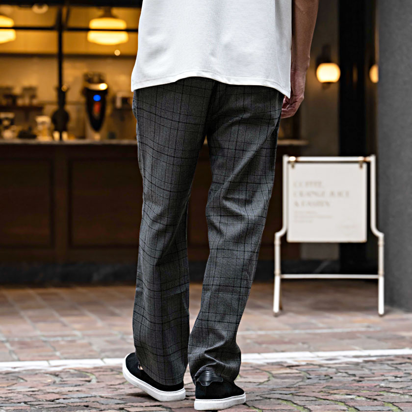 Vicci（ビッチ） チェックパンツ メンズ ワイド テーパード スラックス
