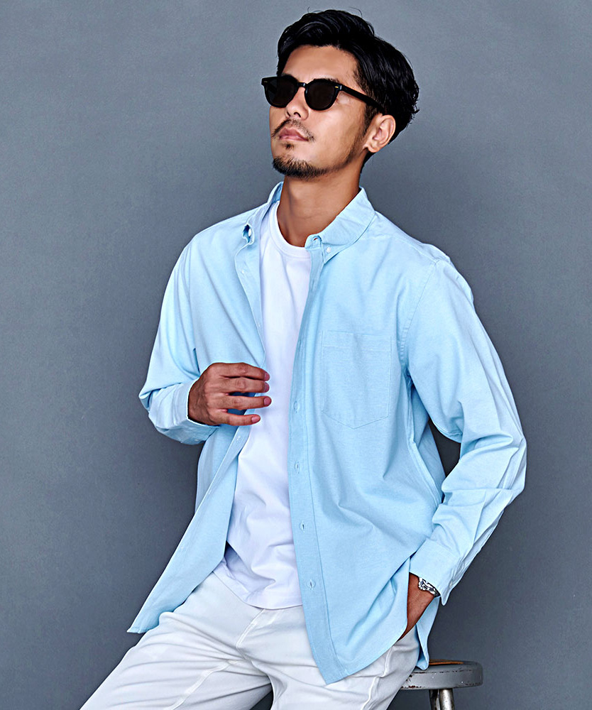 Vicci（ビッチ） シャツ メンズ おしゃれ 長袖 無地 オックスフォード