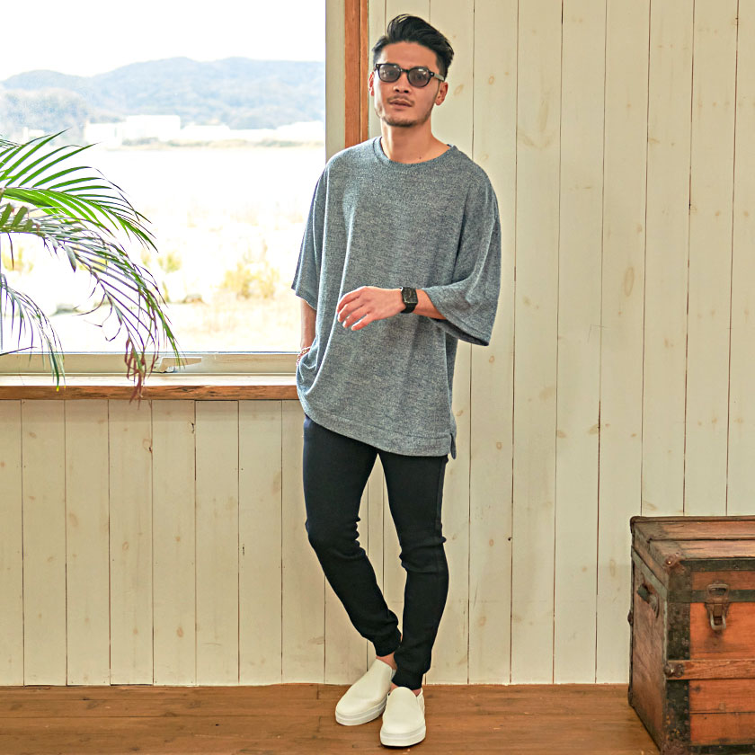 Vicci（ビッチ） ジョガーパンツ メンズ おしゃれ ストレッチ リブ